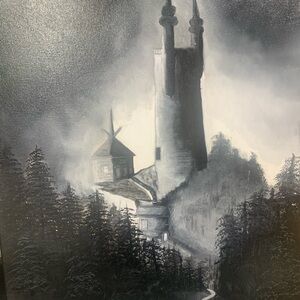 Mystical Castle in the Mist Art Print
